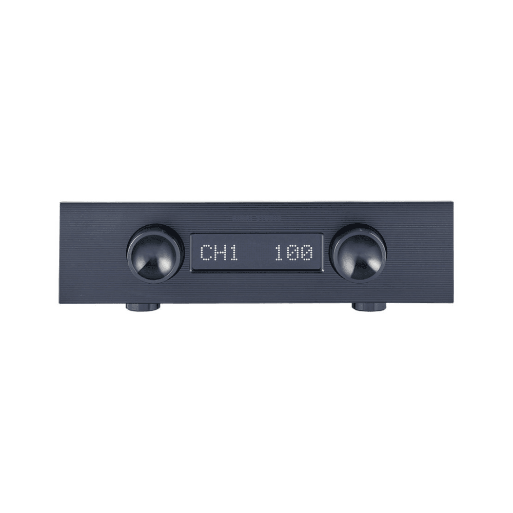 Kinki Studio EX-M1 dual-mono Class AB integrated amplifier in Black, front view